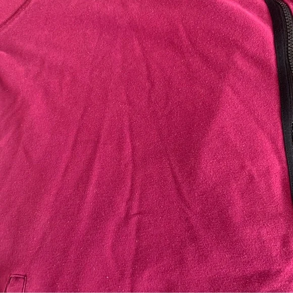 PINK Victoria’s Secret Burgundy Full Zip Asymmetrical Hoodie Size Medium - Picture 11 of 15